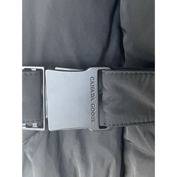 Canada Goose Black Puffer Hooded Belted Long Down Coat Womens - Picture 6 of 16